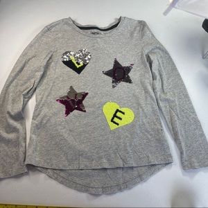 Long Sleeve T-Shirt Flip Sequence Size Kids Large 10